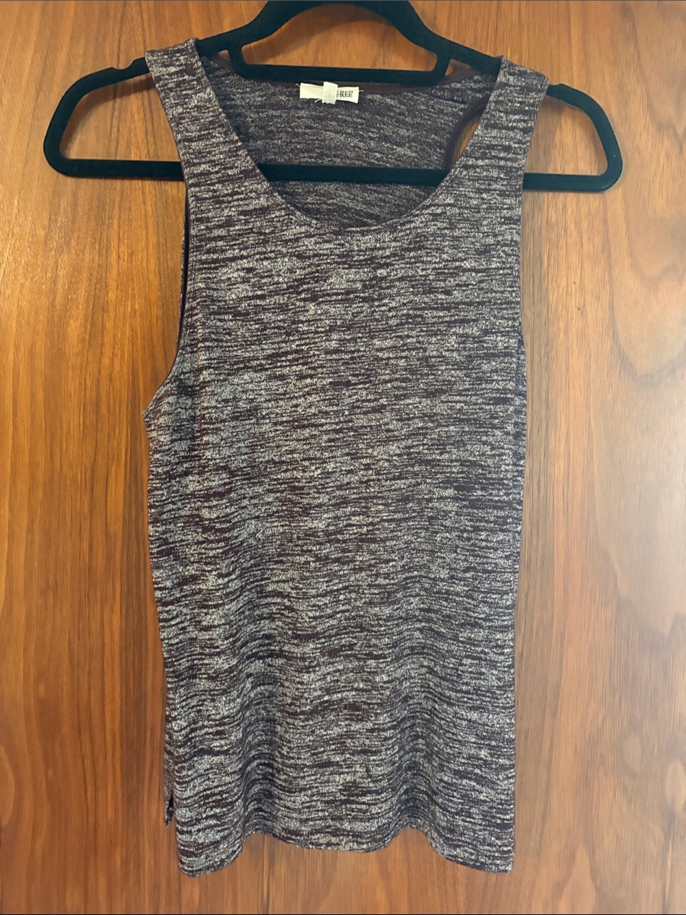 Wilfred Marled Burgundy snd white Tank Top